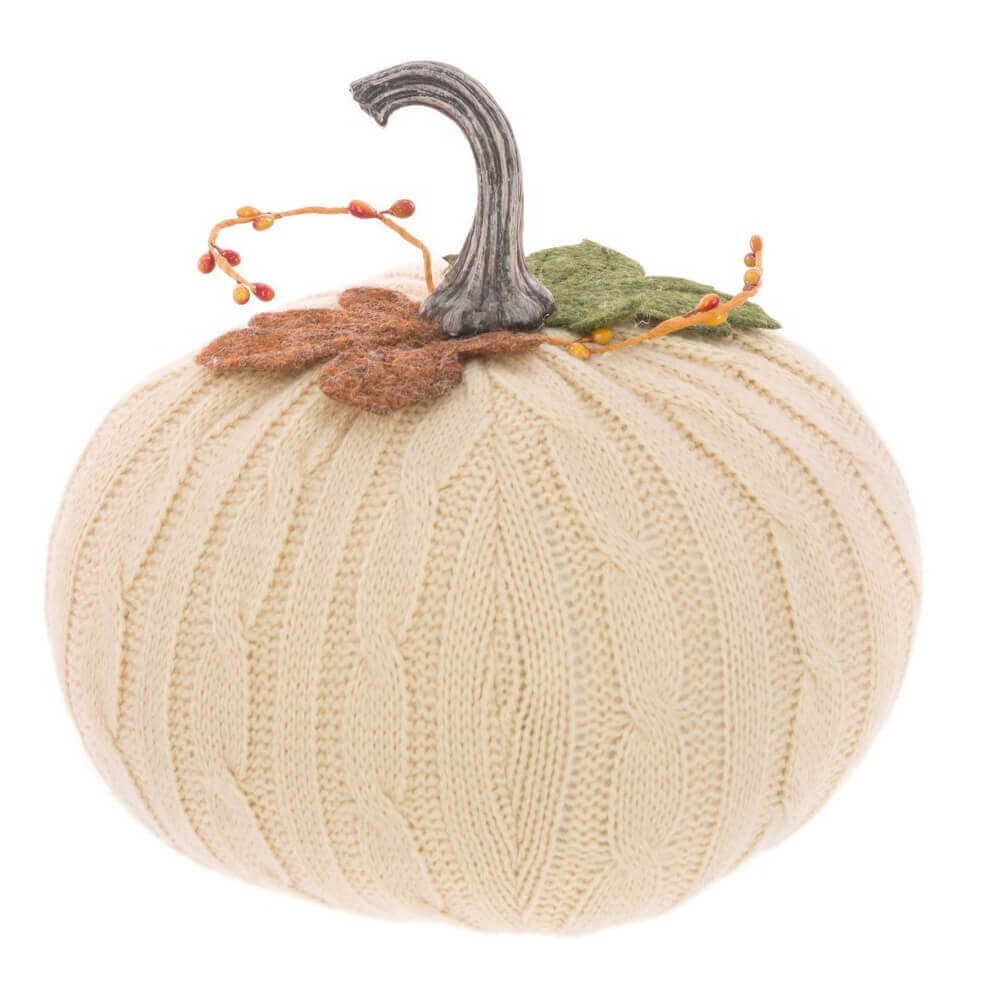 Floralsilk Autumn Cream Knitted Pumpkin